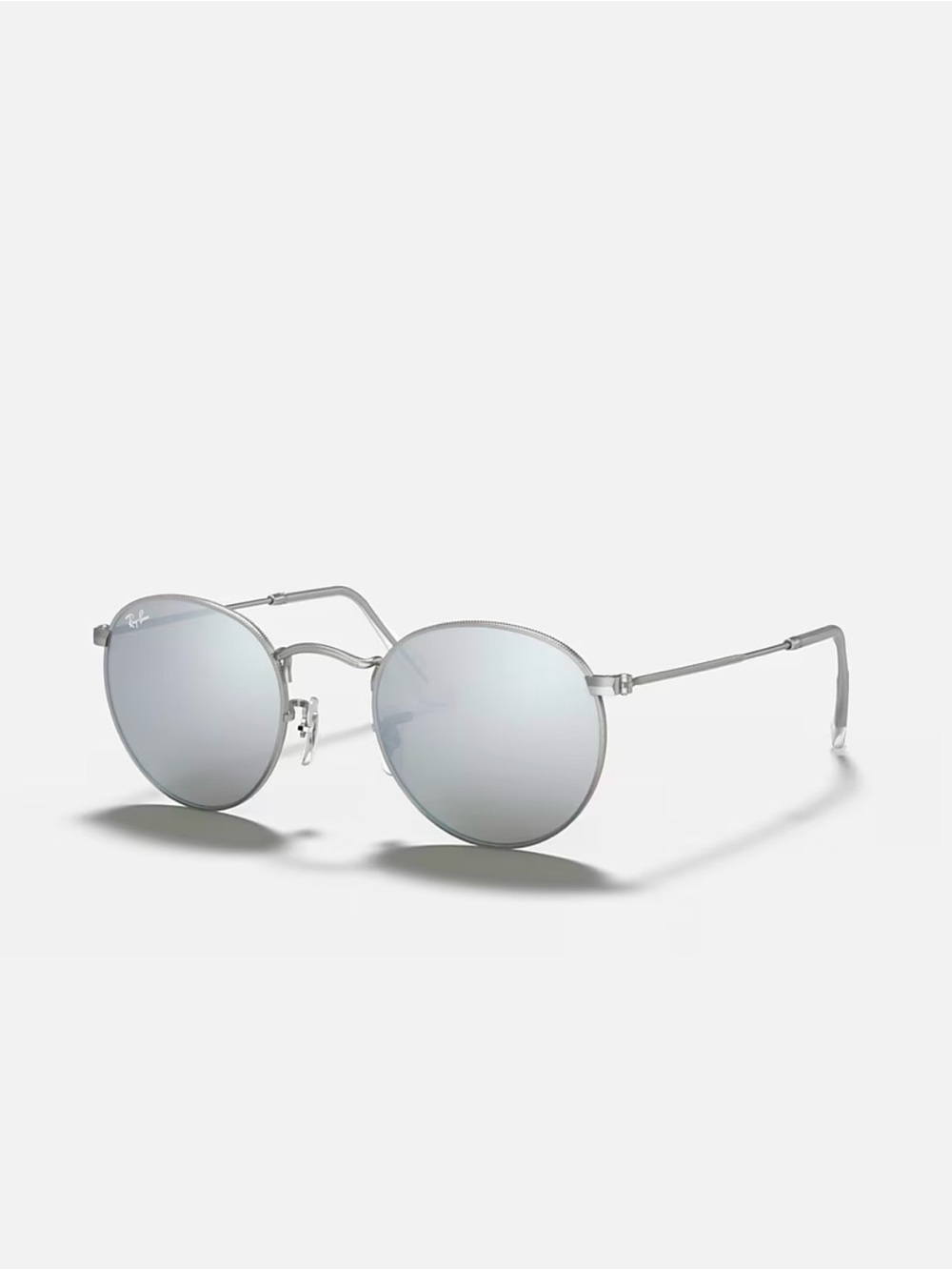Ray-Ban Round Flash Lenses Sunglasses - Silver and Silver Flash